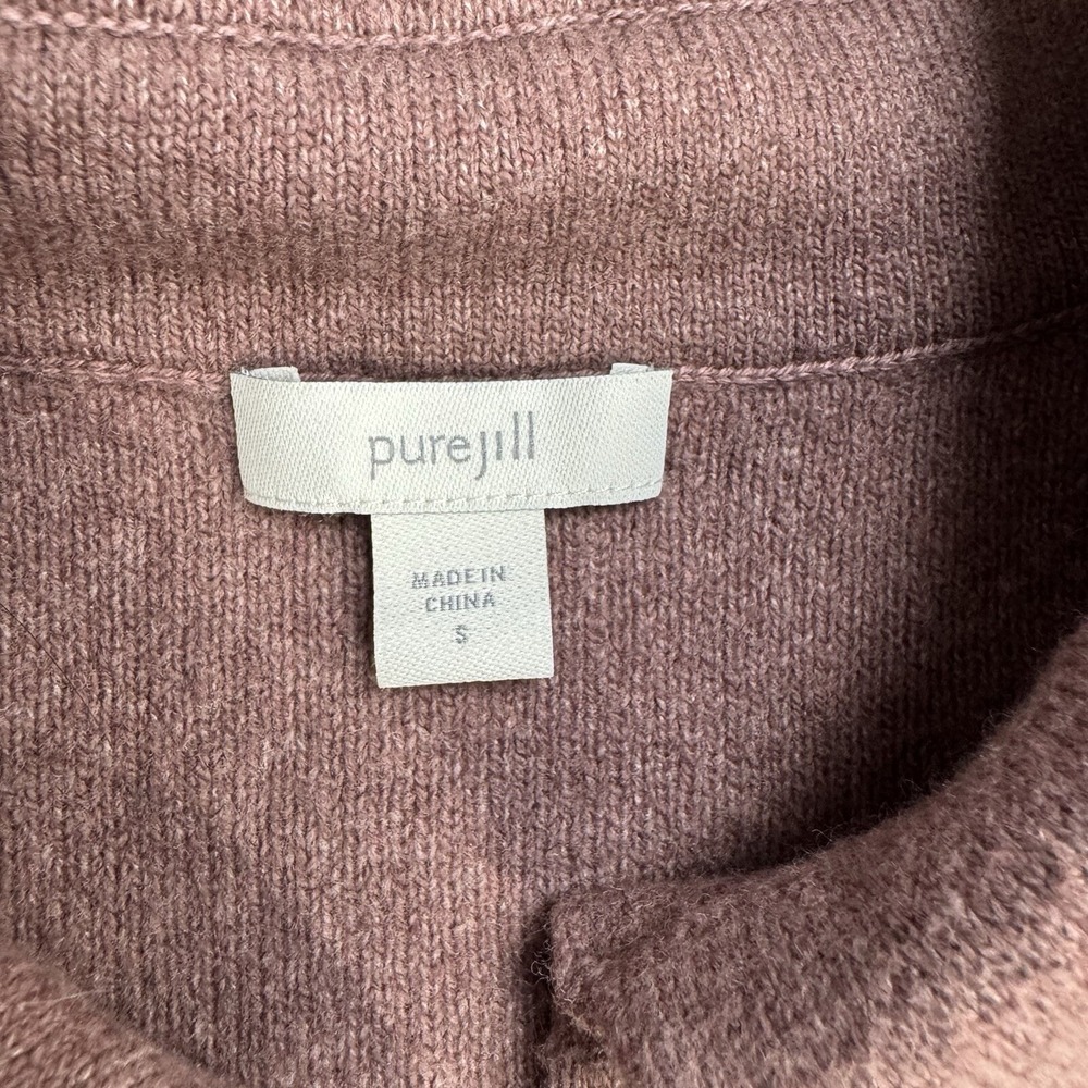 Pure Jill‎ Cardigan Sweater Jacket Chore Utility Pink Pockets Cotton Size Small - Picture 10 of 10